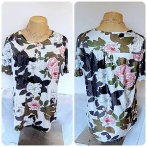 Plus Foral Blouse